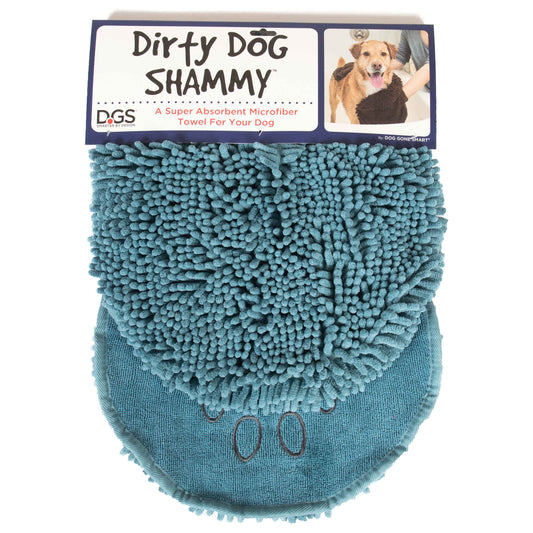 DGS Pet Products Dirty Dog Shammy Towel Pacific Blue 13 x 31 x 0.5 For Pet With Love