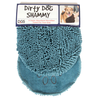 DGS Pet Products Dirty Dog Shammy Towel Pacific Blue 13 x 31 x 0.5