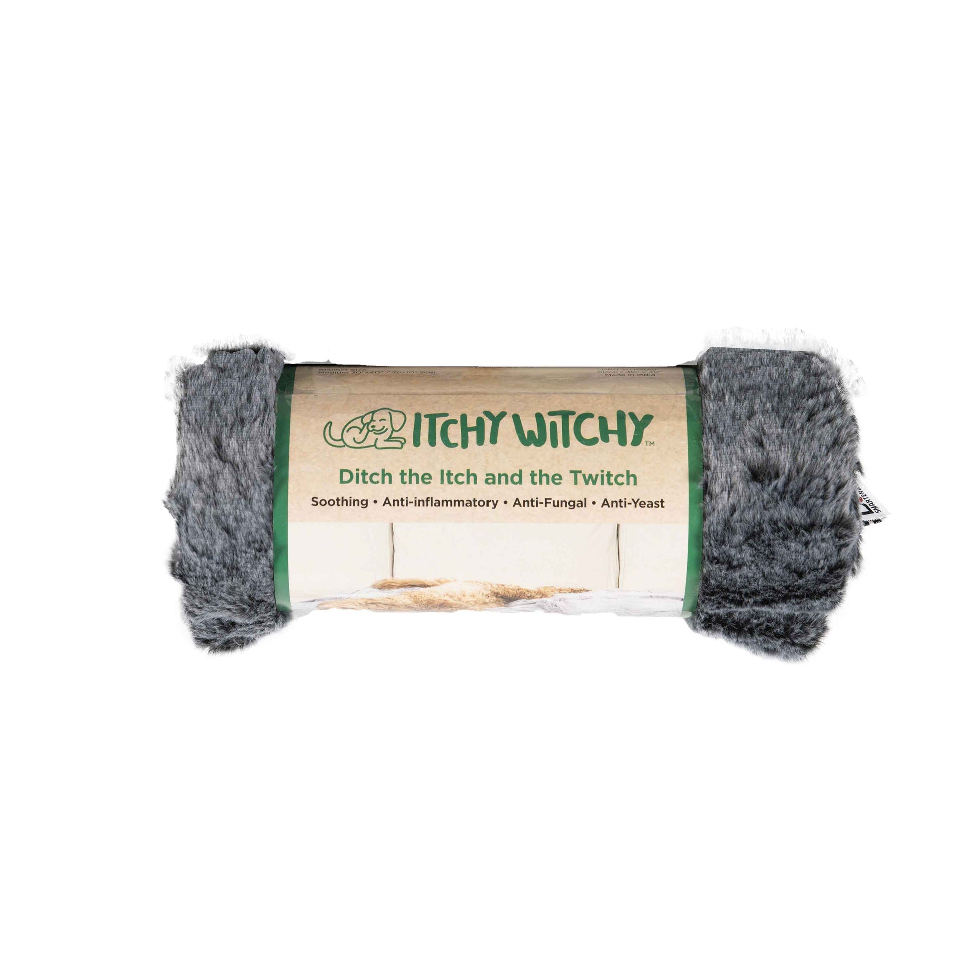 DGS Pet Products Itchy Witchy Essential Oils Blanket Medium Black 30 x 40 x 0.5 For Pet With Love