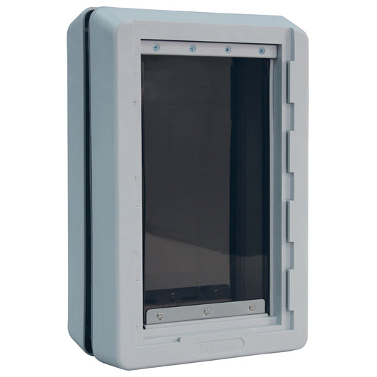 Ideal Pet Products Ruff-Weather Pet Door Medium Grey 5.56 x 11.37 x 17.50 For Pet With Love