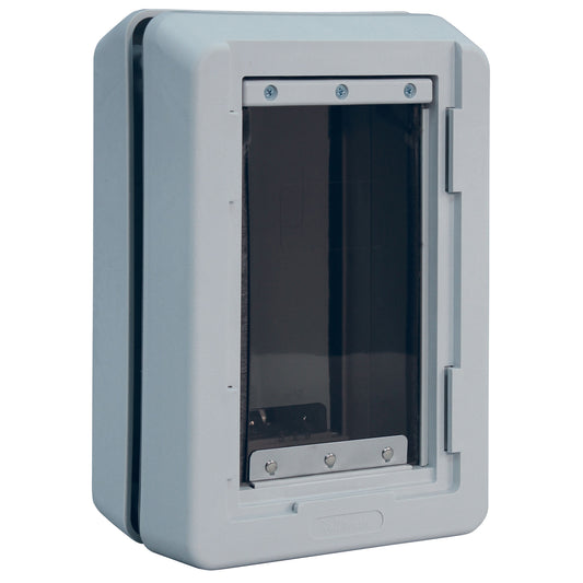 Ideal Pet Products Ruff-Weather Pet Door Small Grey 5.56 x 9.06 x 13.37 For Pet With Love
