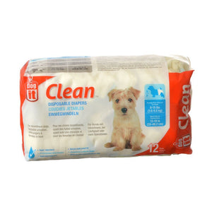 DogIt Clean Disposable Diapers for Dogs Small For Pet With Love