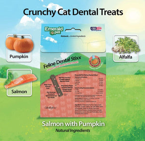Emerald Pet Feline Dental Stixx Salmon and Pumpkin Recipe For Pet With Love