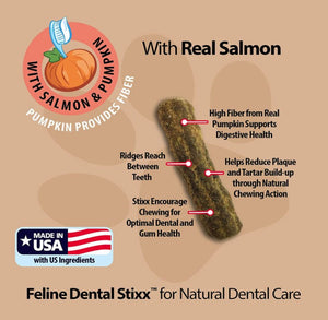 Emerald Pet Feline Dental Stixx Salmon and Pumpkin Recipe For Pet With Love