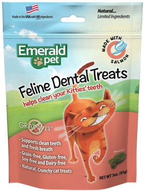 Emerald Pet Feline Dental Treats Salmon Flavor For Pet With Love