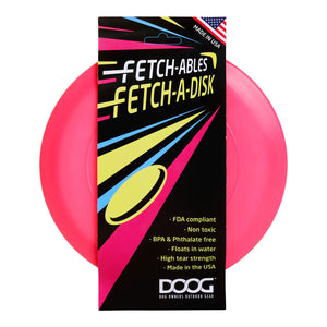 DOOG Fetch-ables Fetch-A-Disc Dog Toy Pink 8.25 x 8.25 x 0.25