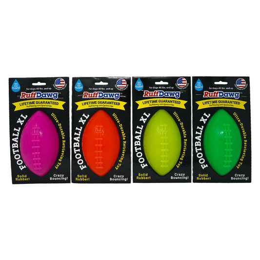 Ruff Dawg Football Dog Toy Assorted X-Large 6 x 3 x 3 For Pet With Love