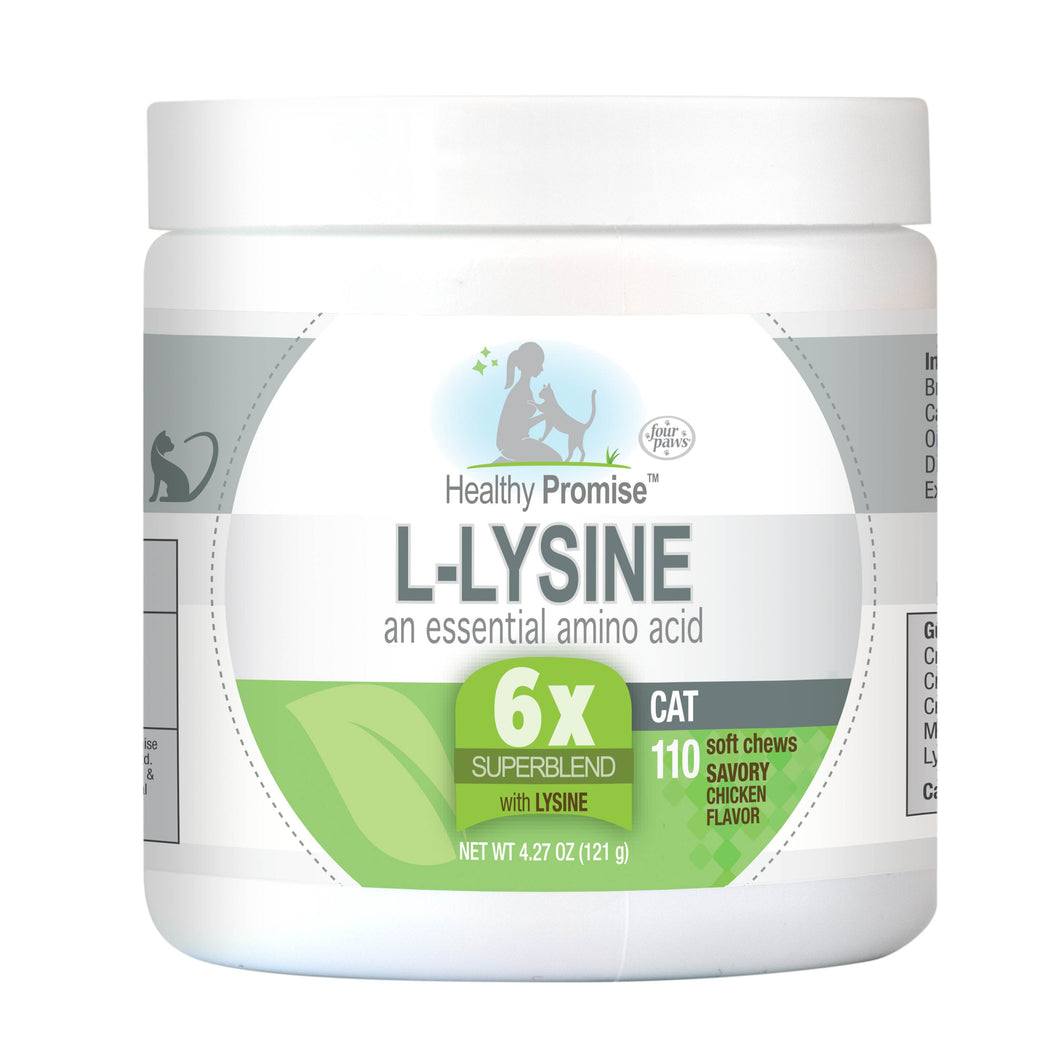 Four Paws Healthy Promise Immune Support Supplements with L-Lysine for Cats For Pet With Love