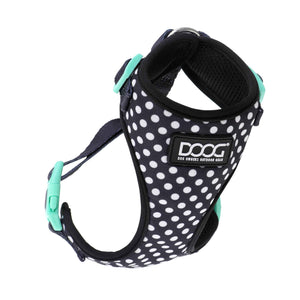 DOOG Neoflex Dog Harness Pongo Large Black/White Polka Dot