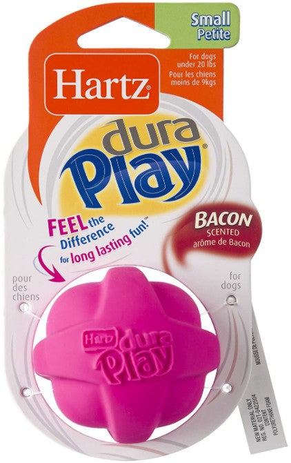 Hartz Dura Play Bacon Scented Dog Ball Toy Small For Pet With Love