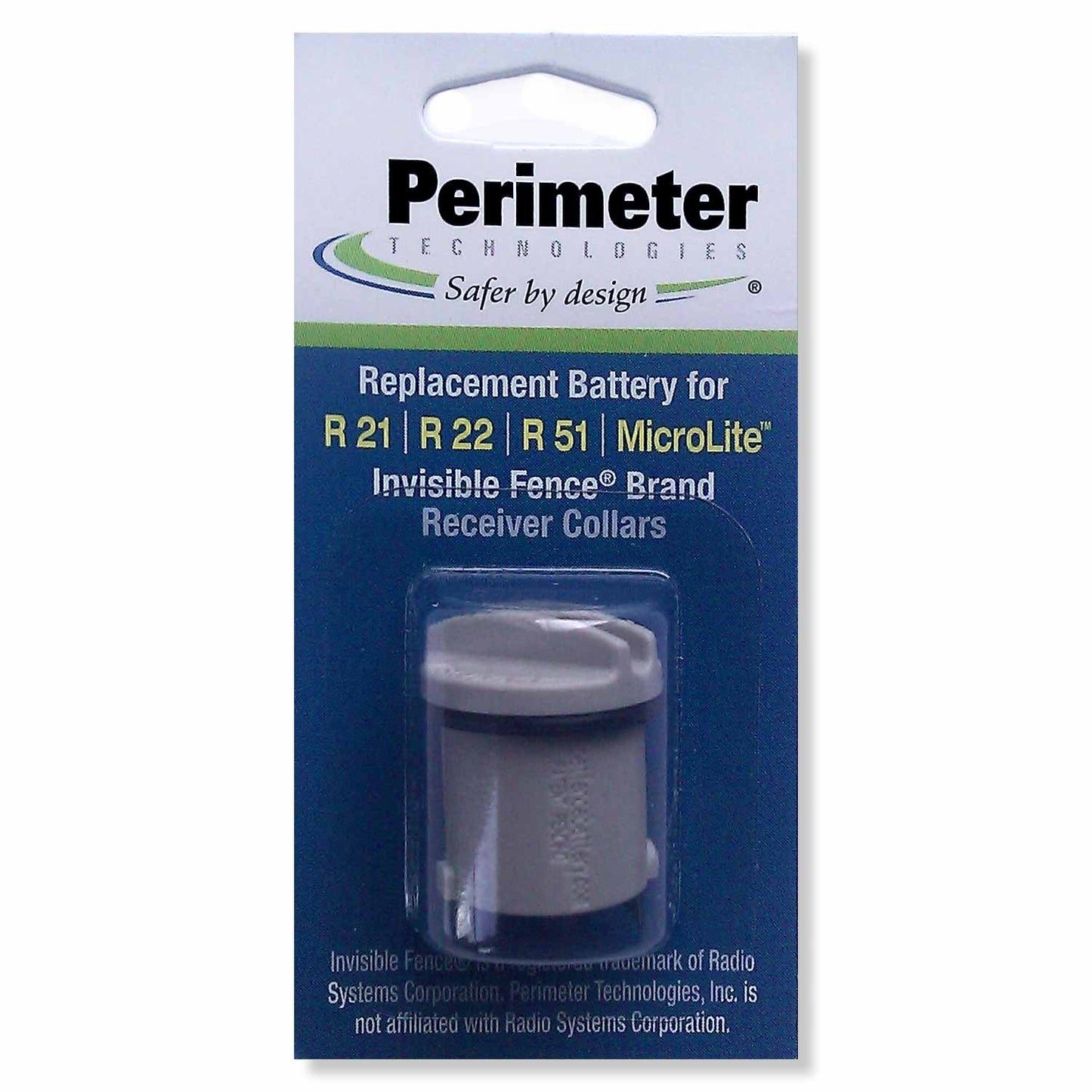 Perimeter Technologies Invisible Fence Compatible R21 and R51 Dog Collar Battery Gray For Pet With Love