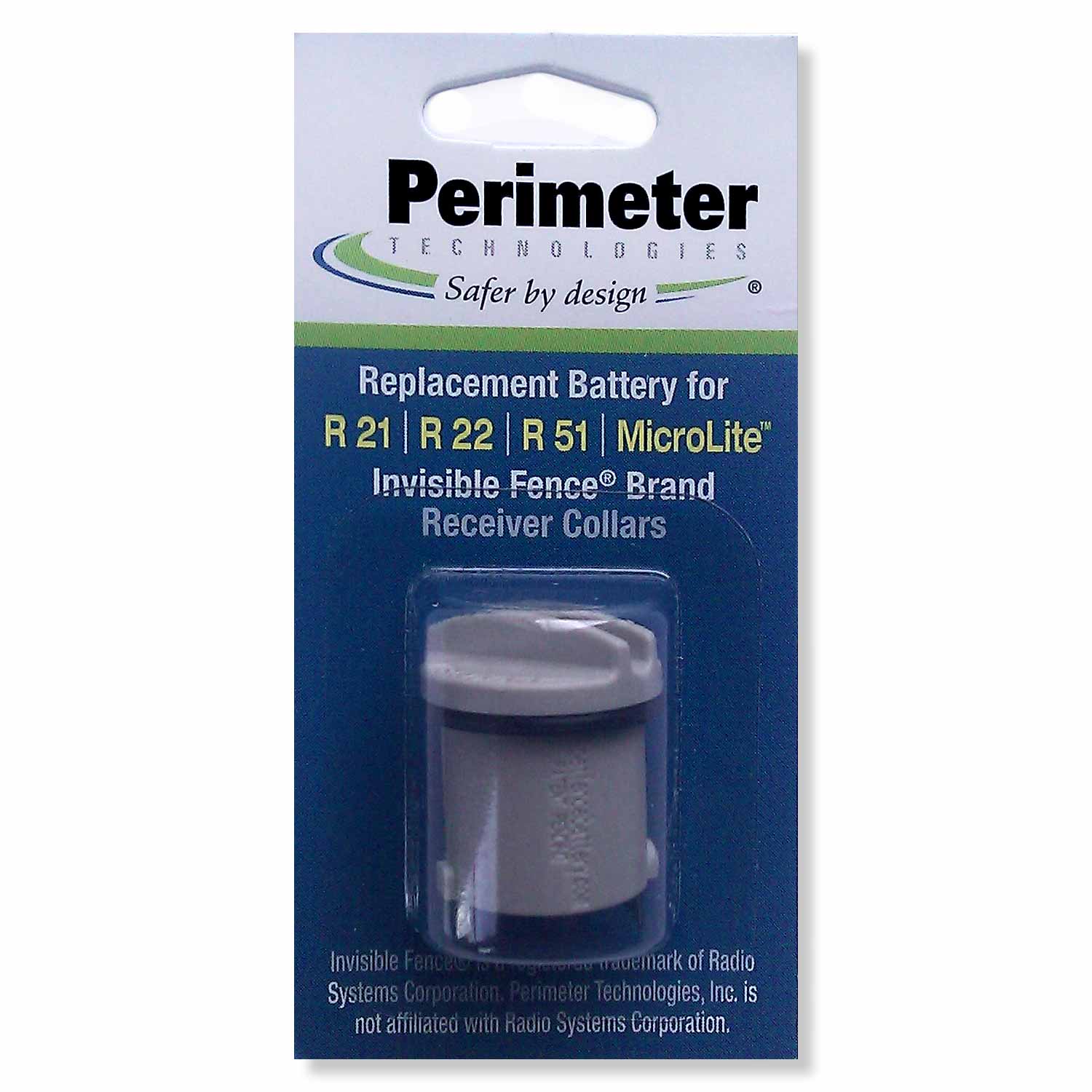 Perimeter Technologies Invisible Fence Compatible R21 and R51 Dog Collar Battery Gray For Pet With Love
