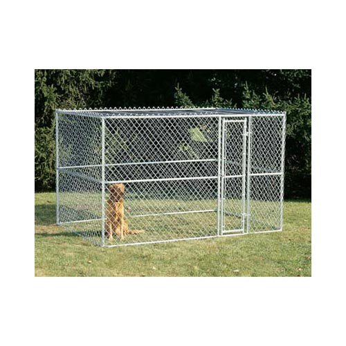 Midwest Chain Link Portable Dog Kennel Silver 120 x 72 x 72 For Pet With Love