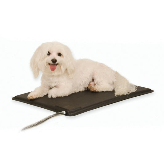 K&H Pet Products Lectro-Kennel Heated Pad Small Black 12.5 x 18.5 x 0.5 For Pet With Love