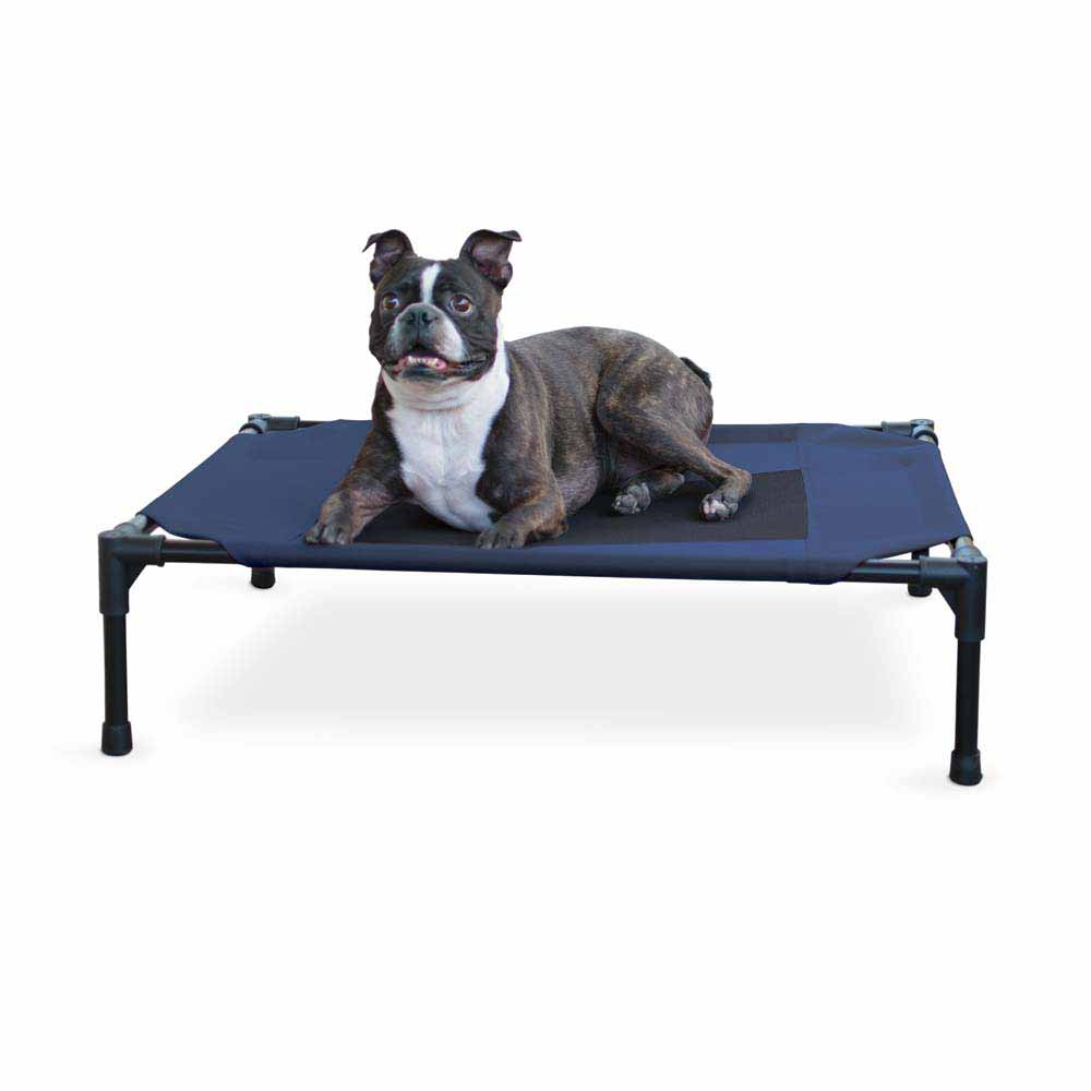 K&H Pet Products Original Pet Cot Elevated Pet Bed Medium Blue 25 x 32 x 7 For Pet With Love