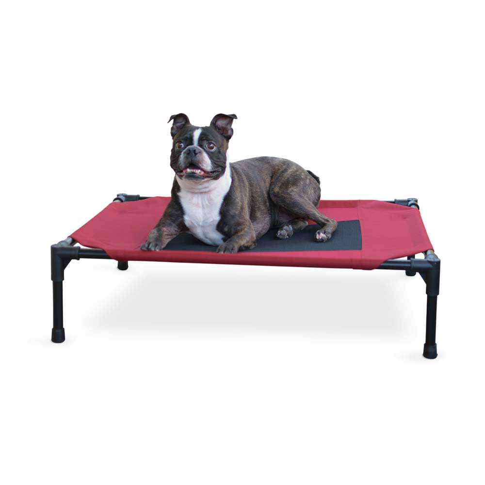 K&H Pet Products Original Pet Cot Elevated Pet Bed Medium Red 25 x 32 x 7 For Pet With Love