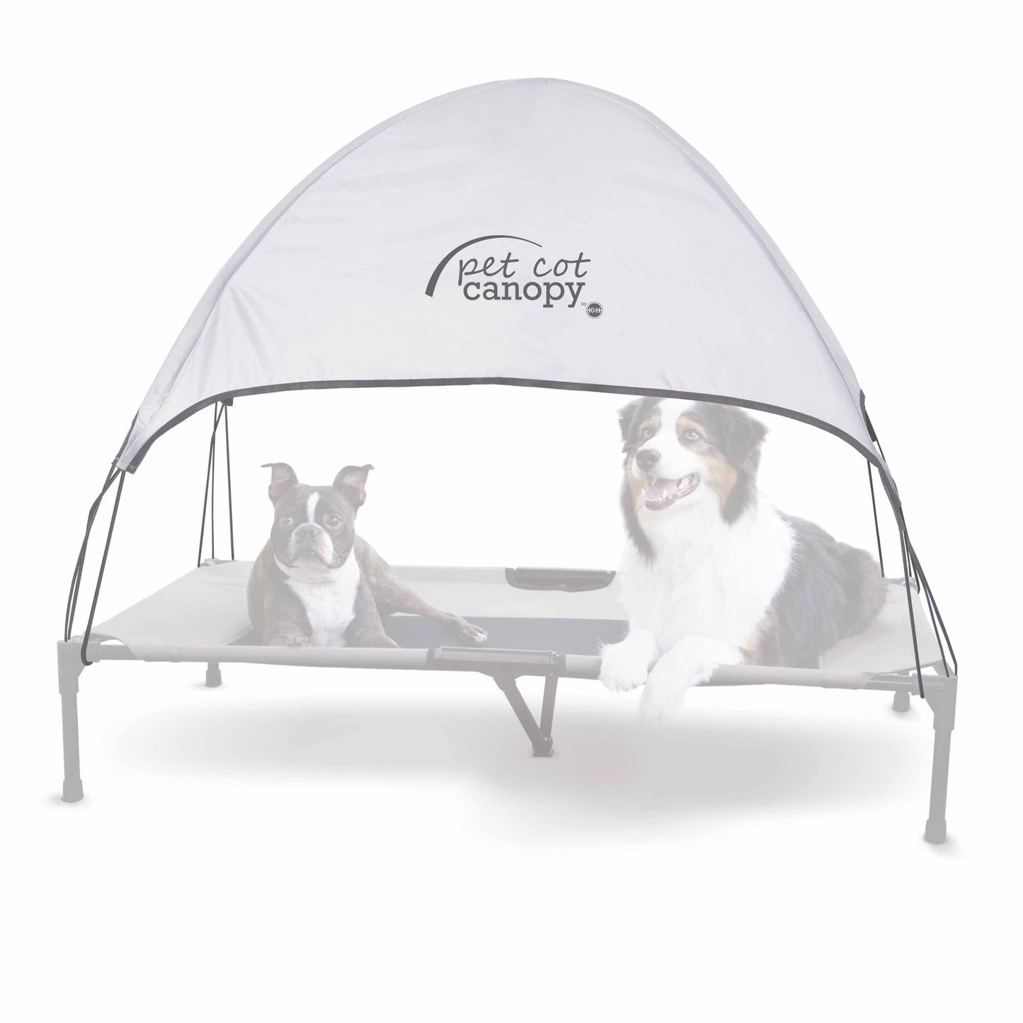 K&H Pet Products Pet Cot Canopy Extra Large Gray 32 x 50 For Pet With Love