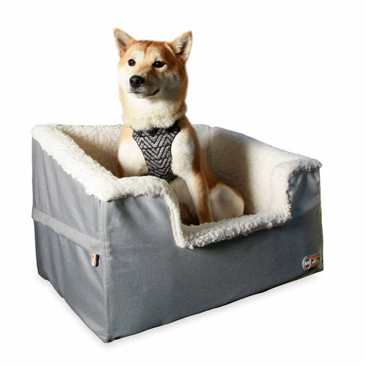 K&H Pet Products Bucket Booster Pet Seat Collapsible Rectangle Large Gray 21 x 16 x 14 For Pet With Love