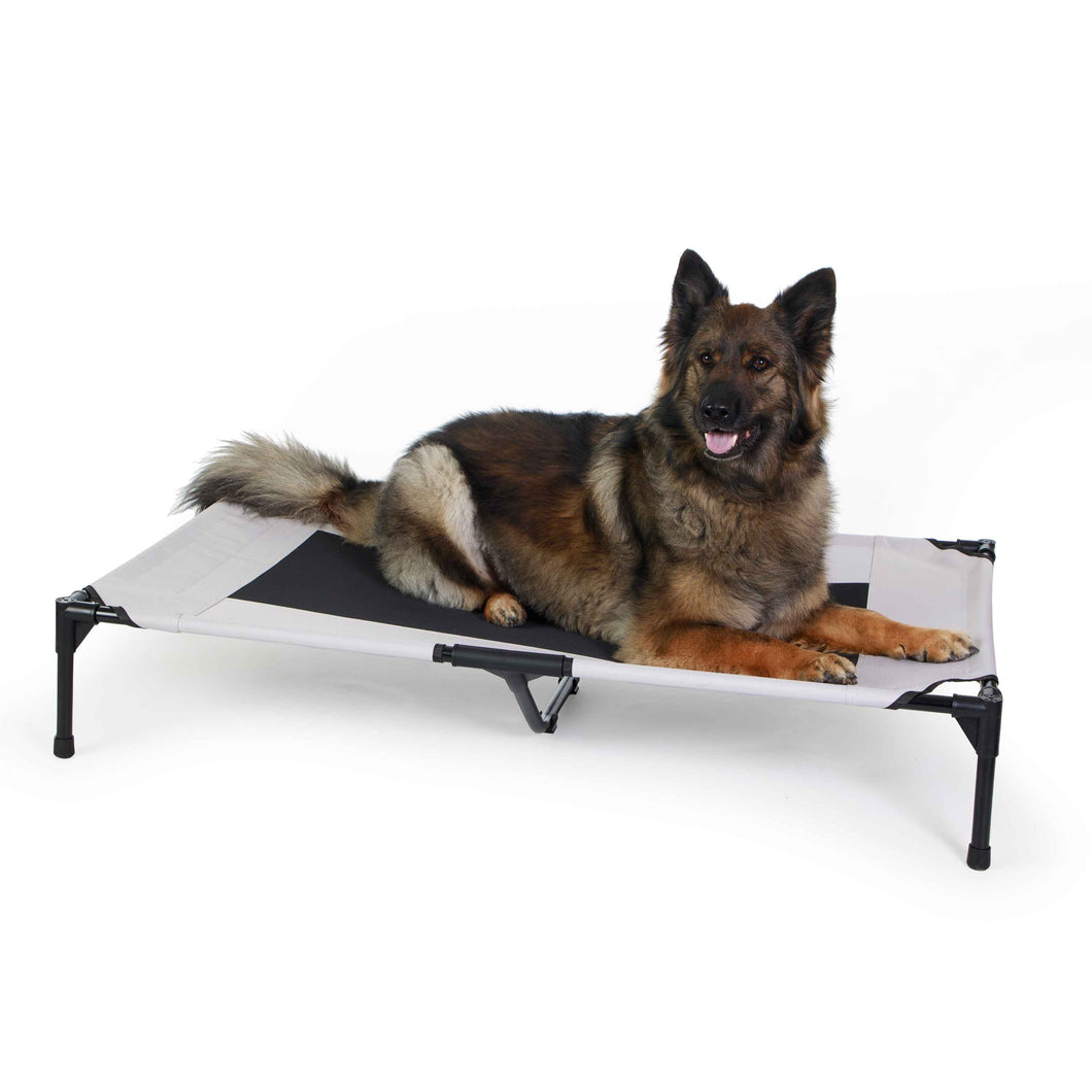 K&H Pet Products Original Pet Cot Elevated Pet Bed Extra Large Taupe/Black 32 x 50 x 9