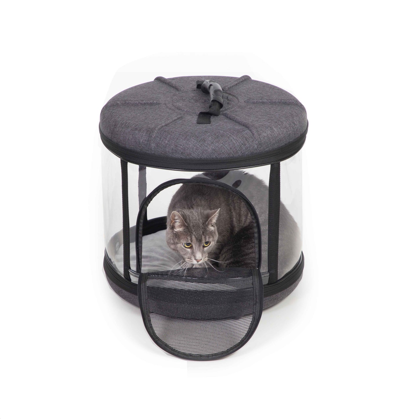 K&H Pet Products Mod Capsule Soft-Sided Pet Carrier for Cats Gray 17 x 17 x 15.5 For Pet With Love