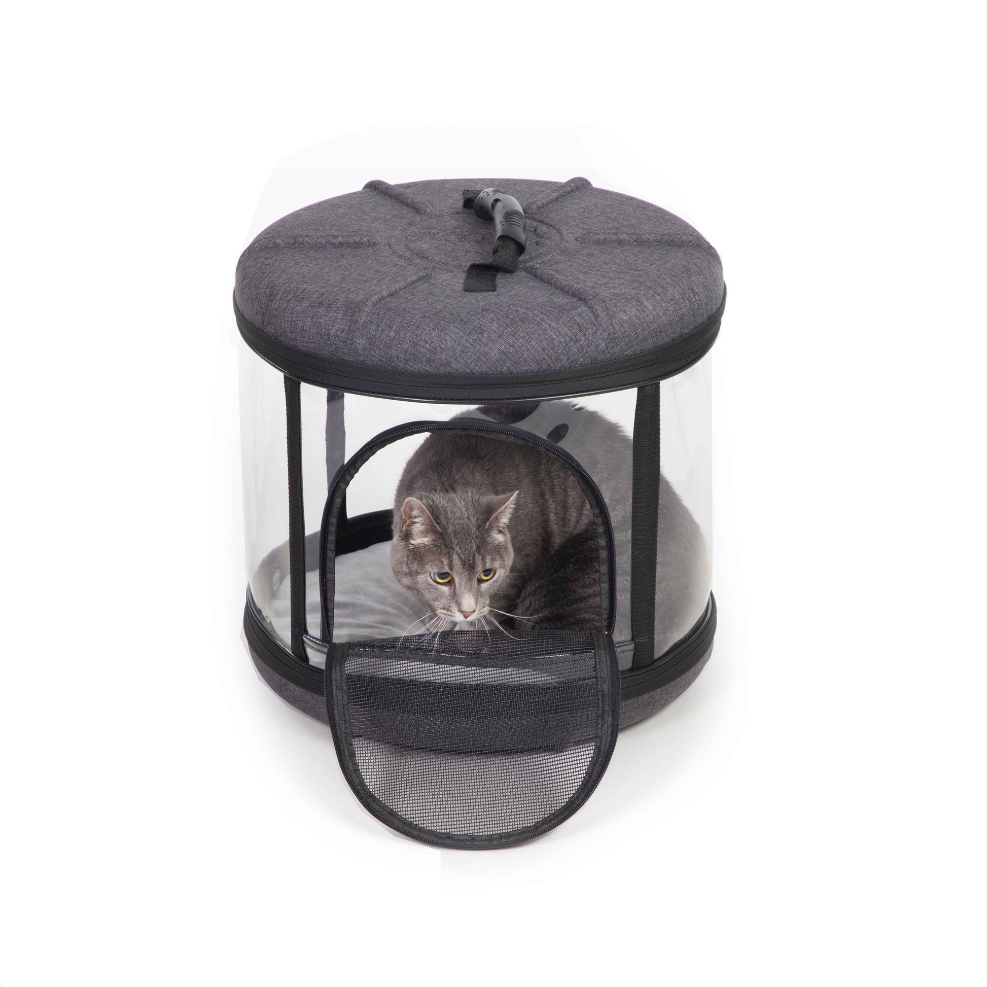 K&H Pet Products Mod Capsule Soft-Sided Pet Carrier for Cats Gray 17 x 17 x 15.5 For Pet With Love