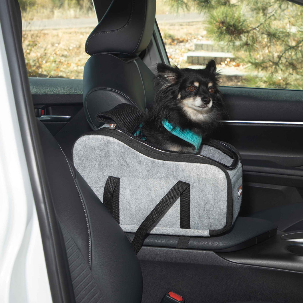 K&H Pet Products Portable Pet Console Booster Dog Car Seat Gray 10 x 15 x 9.5