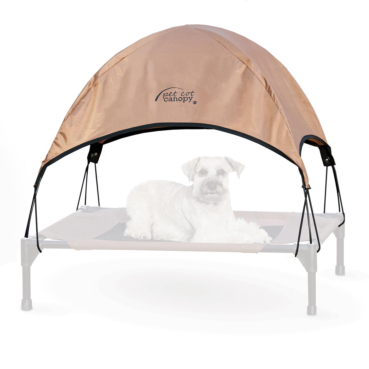 K&H Pet Products Pet Cot Canopy Medium Tan 25 x 32 x 23 For Pet With Love