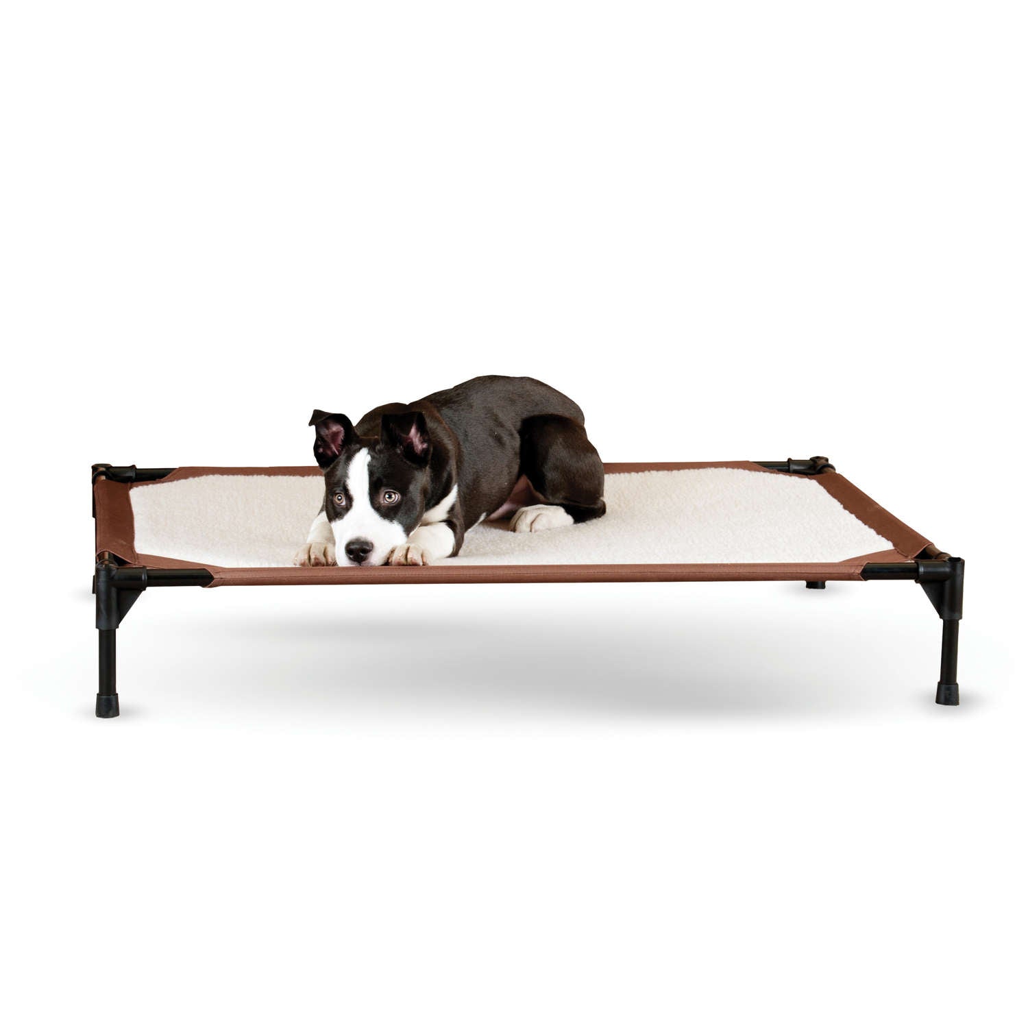 K&H Pet Products Self-Warming Pet Cot Large Brown 30 x 42 x 7 For Pet With Love
