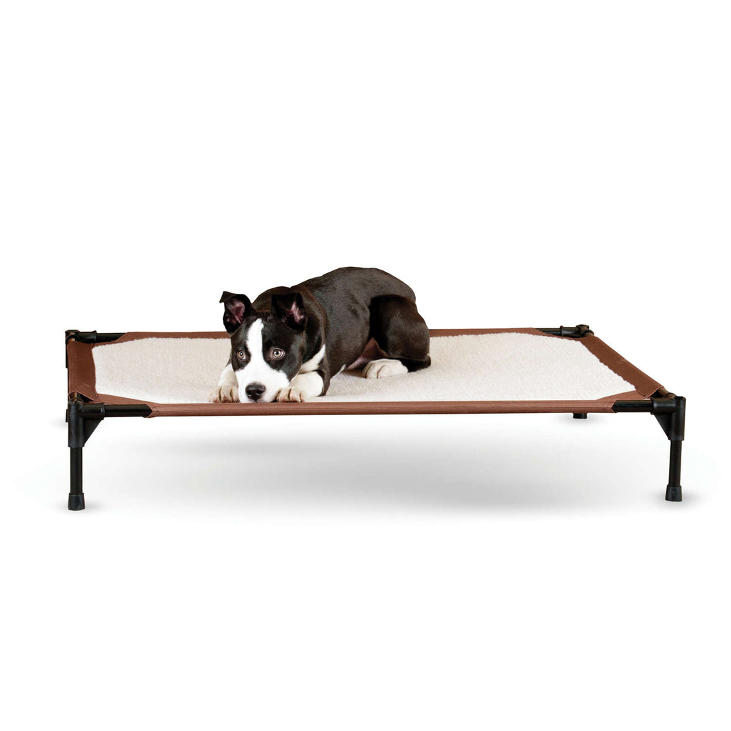 K&H Pet Products Self-Warming Pet Cot Large Brown 30 x 42 x 7