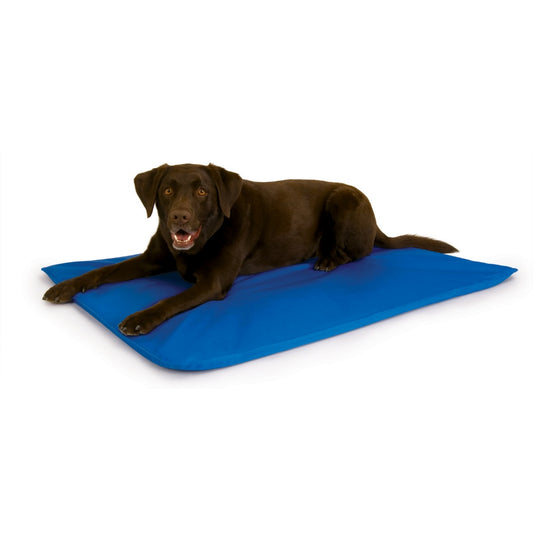 K&H Pet Products Cool Bed III Thermoregulating Pet Bed Large Blue 32 x 44 x 0.5 For Pet With Love
