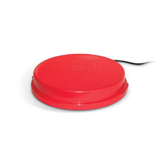 K&H Pet Products Universal Waterer Deicer Red 15.5 x 15.5 x 3 For Pet With Love