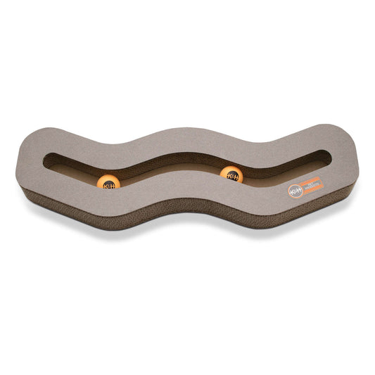 K&H Pet Products Kitty Tippy Track N' Roll Cardboard Toy Brown 22.5 x 6.5 x 2 For Pet With Love
