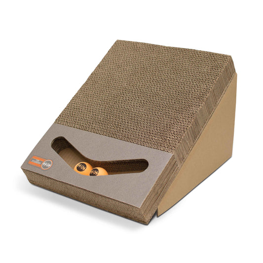 K&H Pet Products Scratch Ramp and Track Cat Scratcher Toy Brown 15 x 12 x 10 For Pet With Love