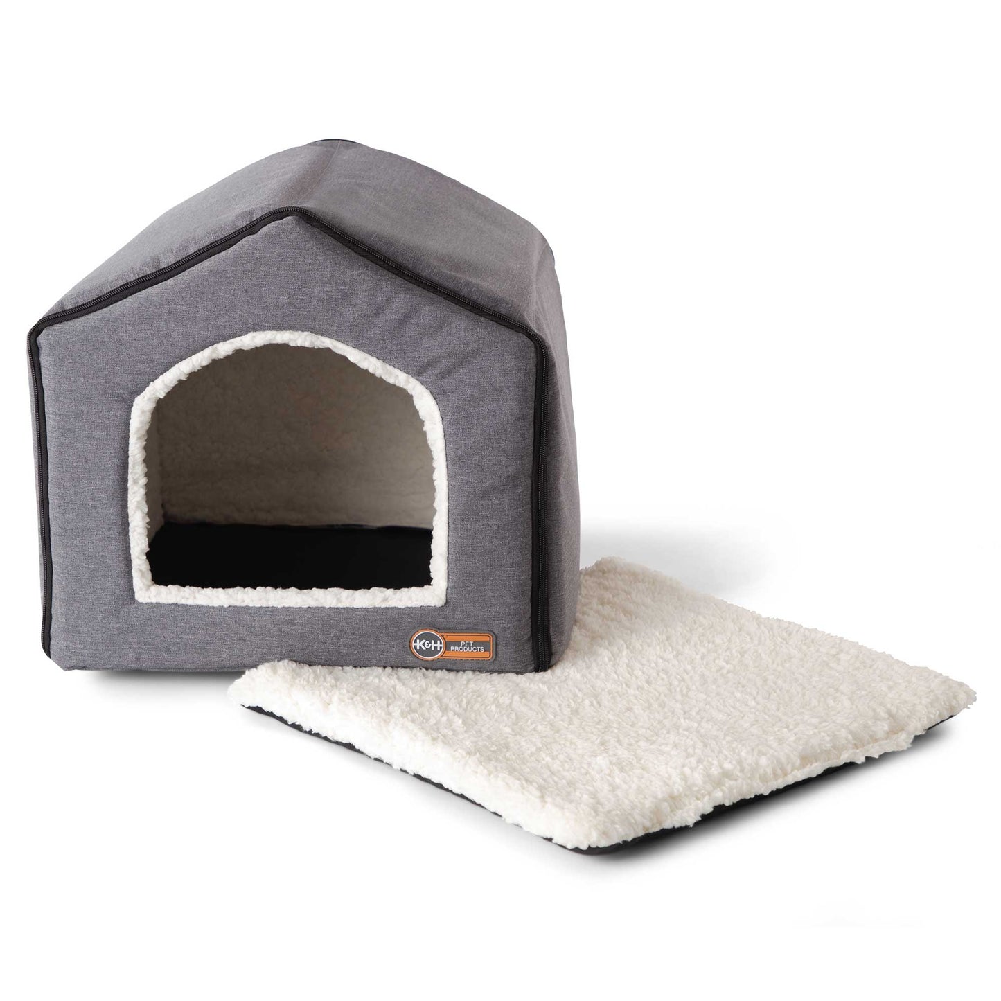 K&H Pet Products Indoor Pet House Gray 16 x 15 x 14 For Pet With Love