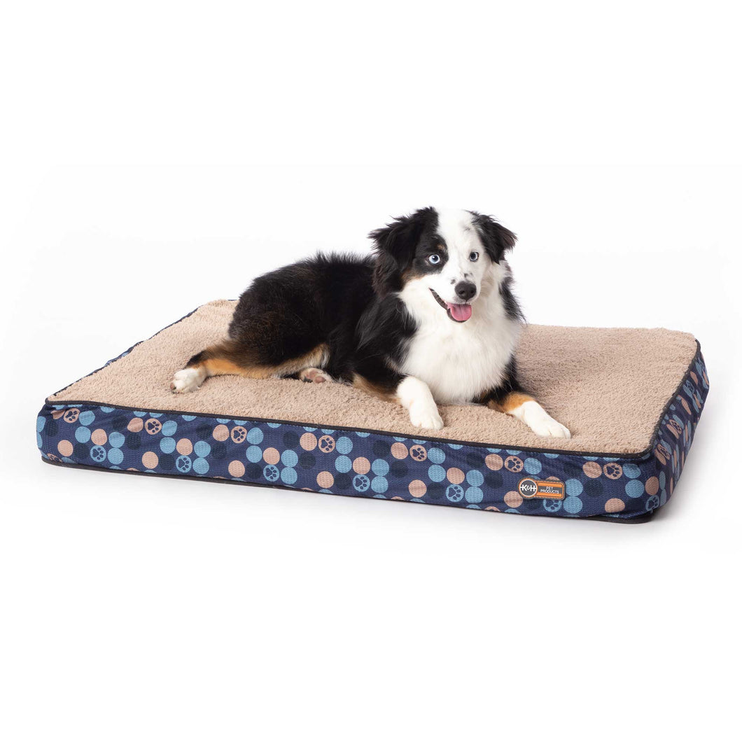 K&H Pet Products Superior Orthopedic Dog Bed Medium Navy Blue 30 x 40 x 4
