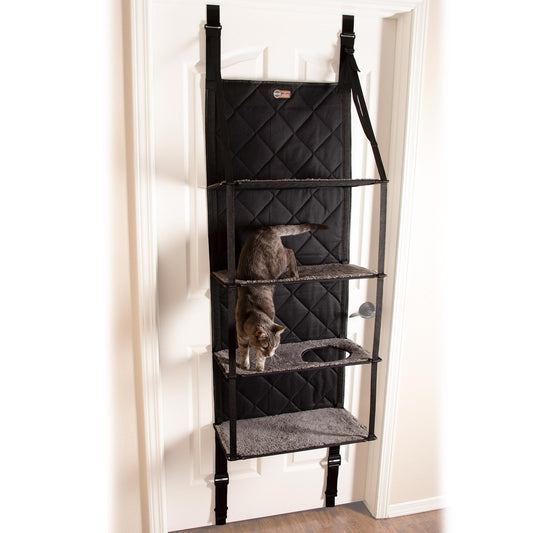 K&H Pet Products Hangin' Cat Tree 4 Story Gray 12 x 22 x 65 For Pet With Love