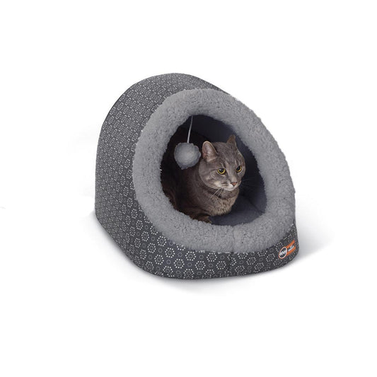 K&H Pet Products Thermo-Pet Cave Unheated Gray 17 x 15 x 13 For Pet With Love