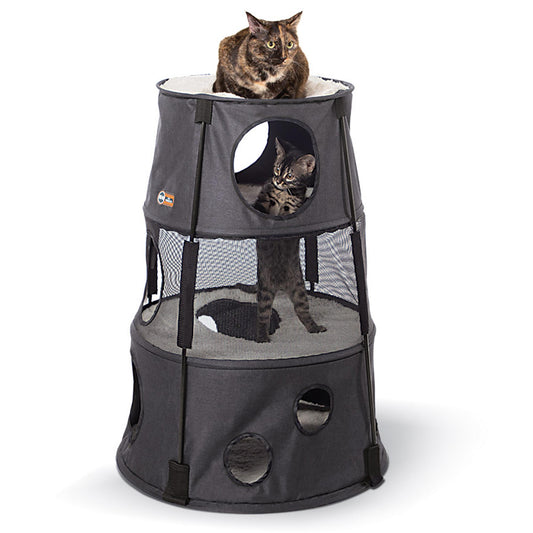 K&H Pet Products Kitty Tower Gray 22 x 22 x 30 For Pet With Love