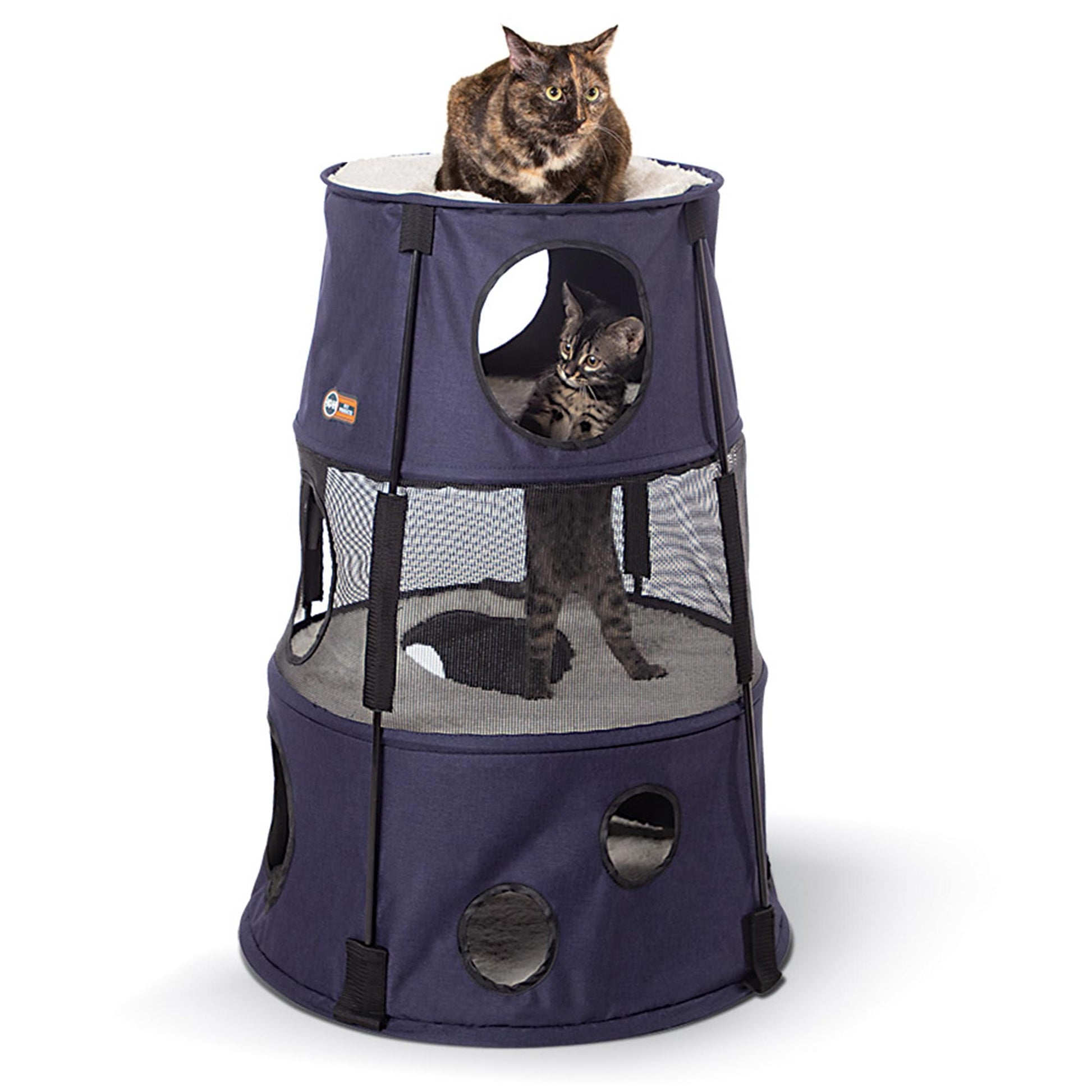 K&H Pet Products Kitty Tower Dark Denim 22 x 22 x 30 For Pet With Love