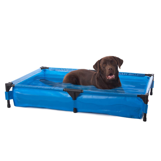 K&H Pet Products Pet Pool Extra Large Blue 32 x 50 x 9 For Pet With Love