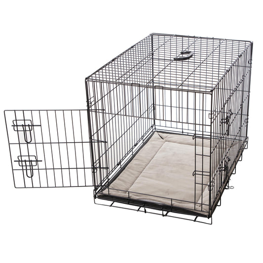 K&H Pet Products Mother’s Heartbeat Puppy Crate Pad Medium/Large Light Gray 21 x 31 x 0.5 For Pet With Love