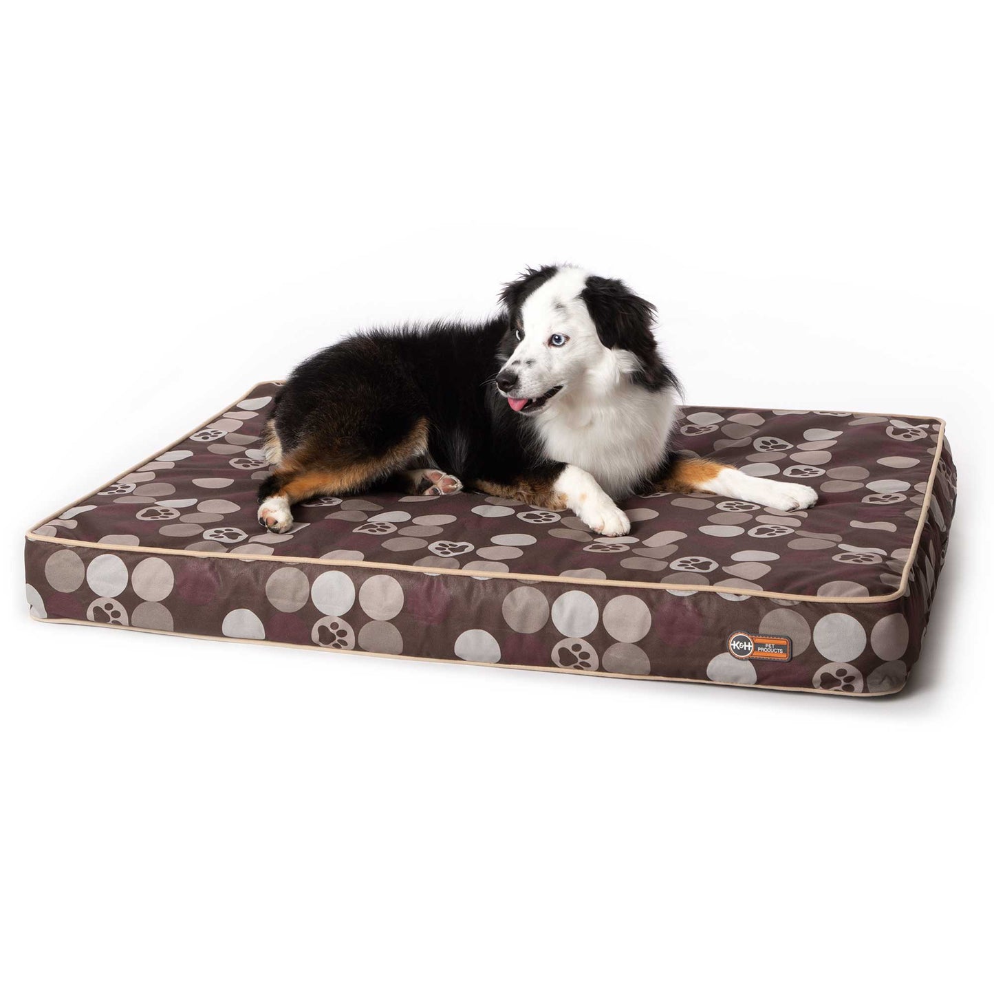 K&H Pet Products Superior Orthopedic Indoor/Outdoor Bed Medium Brown 40 x 30 x 4 For Pet With Love