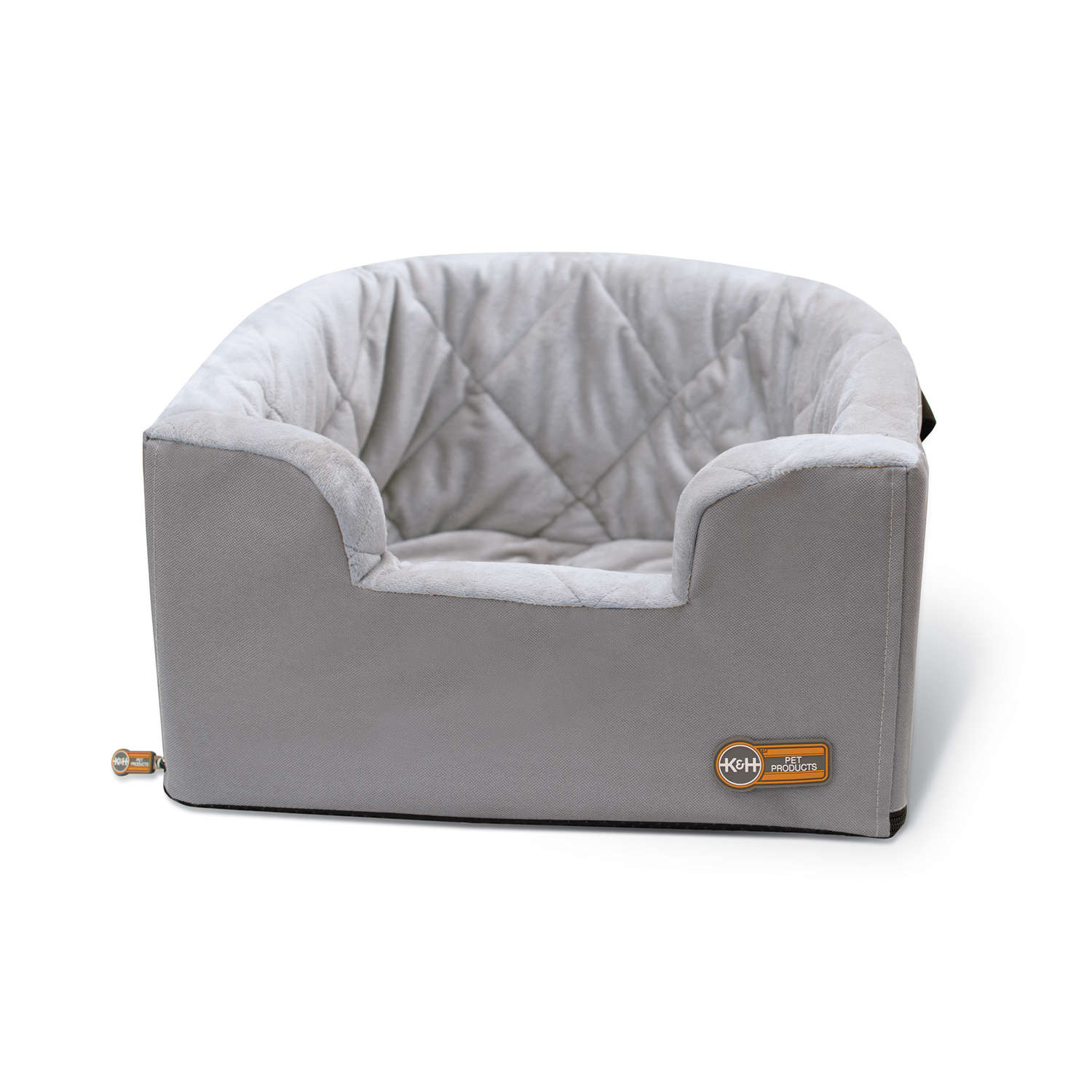 K&H Pet Products Hangin' Bucket Booster Pet Seat Gray 16.5 x 13.5 x 30 For Pet With Love