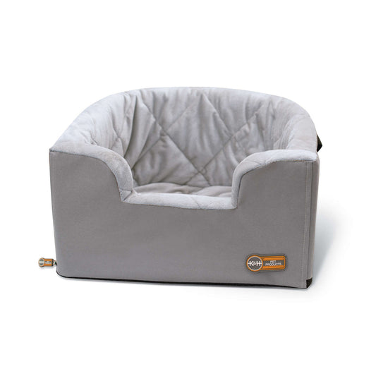 K&H Pet Products Hangin' Bucket Booster Pet Seat Gray 16.5 x 13.5 x 30 For Pet With Love