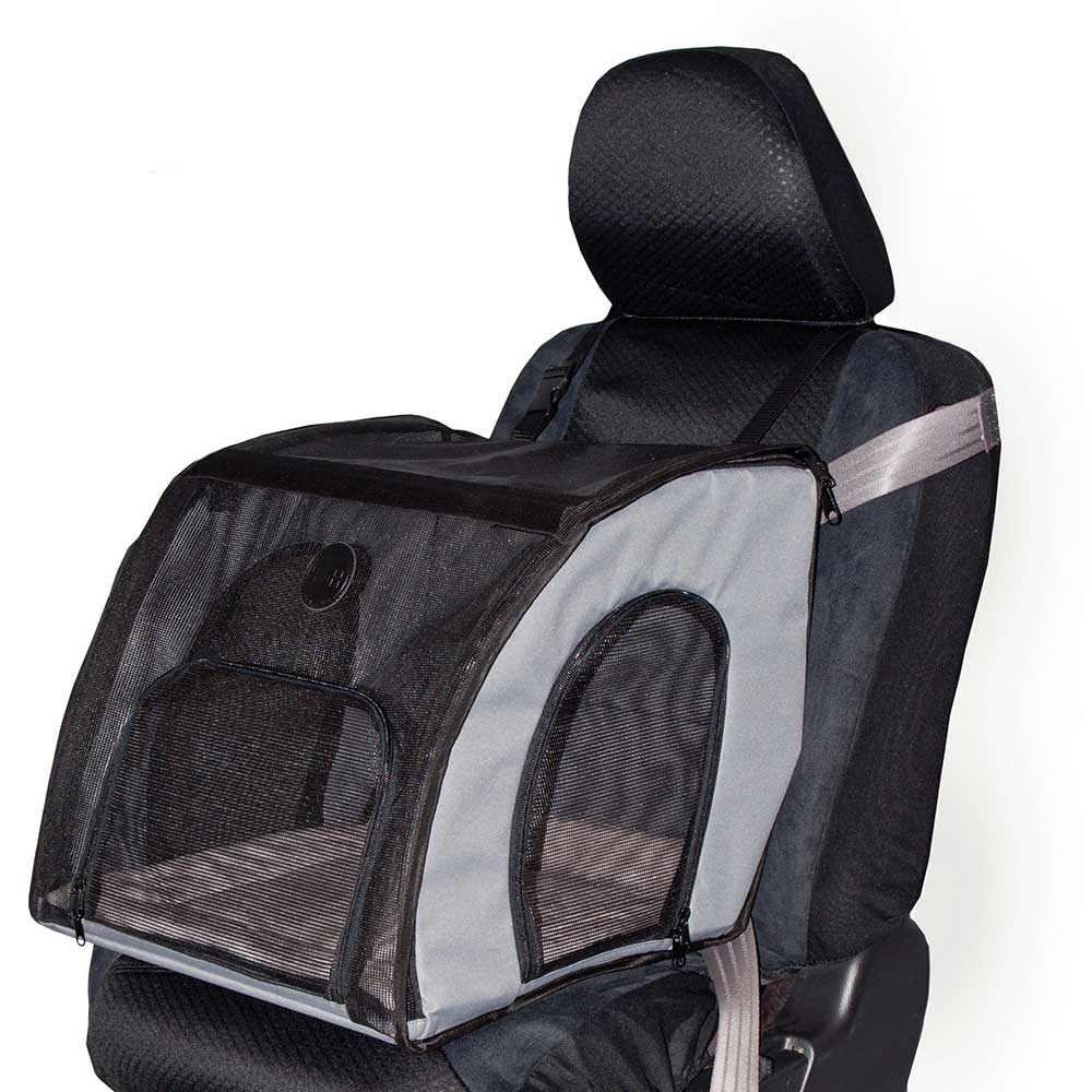 K&H Pet Products Pet Travel Safety Carrier Large Gray 29.5 x 22 x 25.5 For Pet With Love