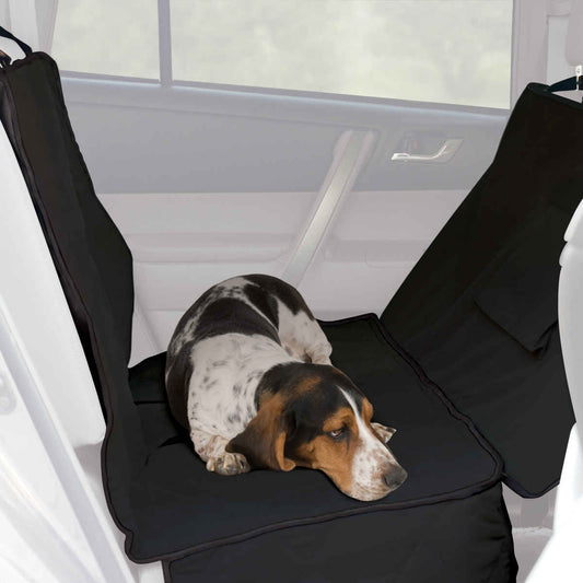 K&H Pet Products Car Seat Saver Deluxe Extra Long Black 57 x 56 x 0.25 For Pet With Love