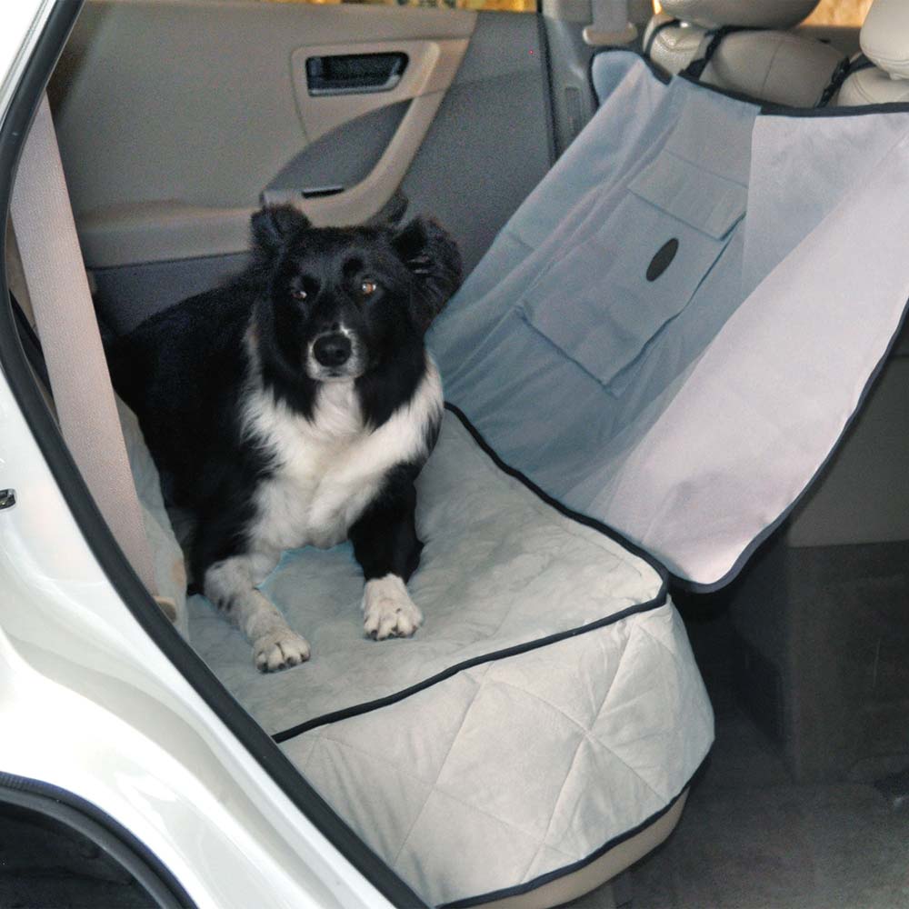 K&H Pet Products Deluxe Car Seat Saver Gray 54 x 58 x 0.25 For Pet With Love