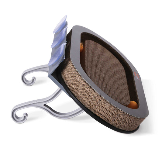 K&H Pet Products Universal Mount Kitty Sill with Cardboard Track Brown 14 x 24 x 13 For Pet With Love