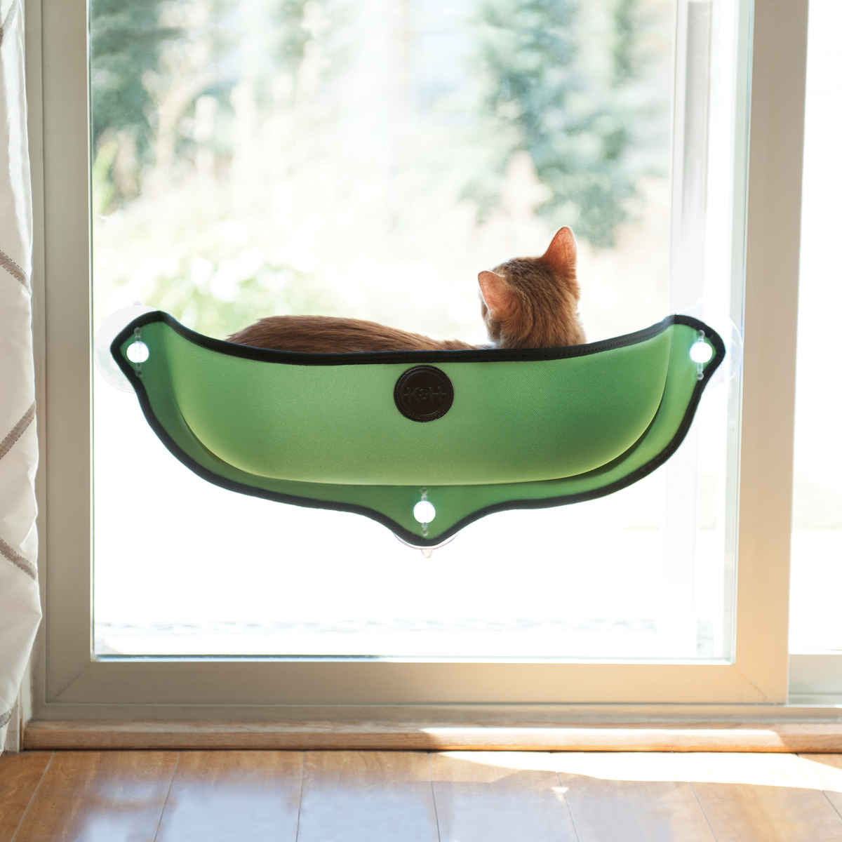 K&H Pet Products EZ Mount Window Bed Kitty Sill Green 27 x 11 x 10.5 For Pet With Love