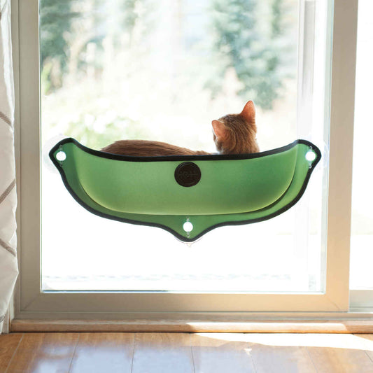 K&H Pet Products EZ Mount Window Bed Kitty Sill Green 27 x 11 x 10.5 For Pet With Love